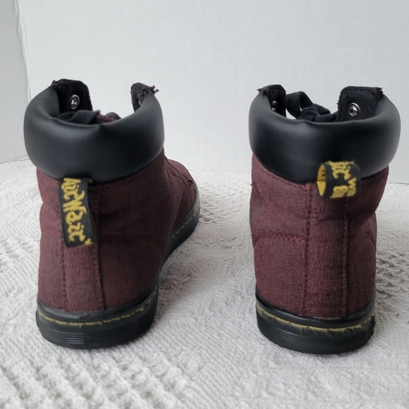 Dr, Marten MAELLY Lace-up Padded Ankle Lightweight Casual High Top -Burgundy - Picture 5 of 10
